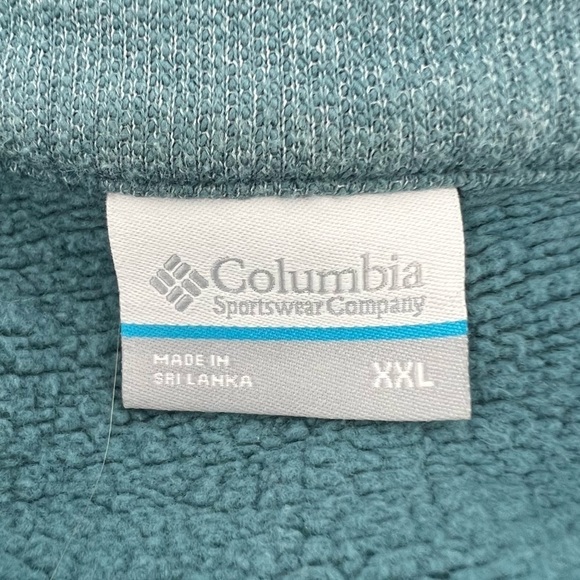 Columbia Teal 1/4 Zip Pullover Sweatshirt Size XXL Men's - Picture 2 of 5